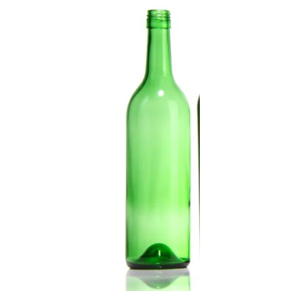 Люксовая красная бутылка для красного вина с капсулой и стеклянным воротничком