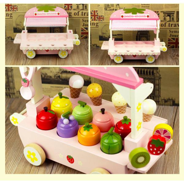 Машина конуса мороженого симуляции детей деревянная