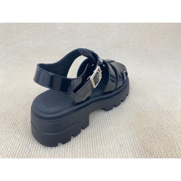 TPR Womens Silver Platform Sandals With Thick Soled And Cover Head