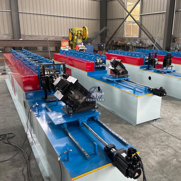 “China Factory 49mm 69mm Two Sizes 2 In 1 Double Rows Stud Roll Forming Machine Servo Driving Drywall Profile Forming Machine”