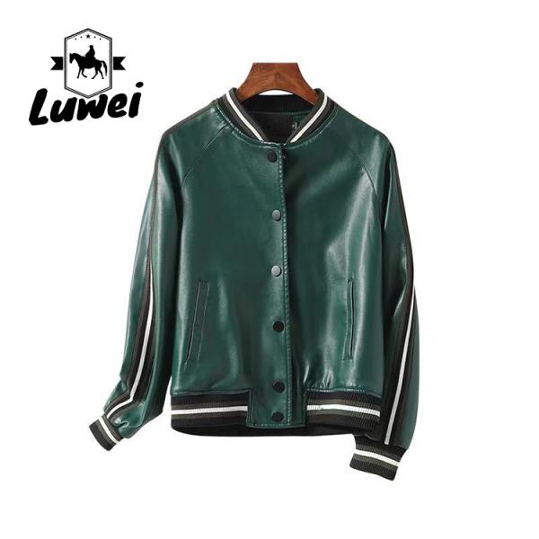 Plus Size Стоящий воротник Кожа Мотоциклетная куртка Windcheater Утилита Внешние виды спорта Женщины Фальшивое меховое куртка