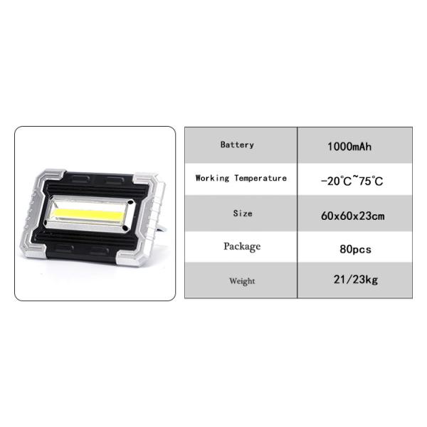 Portable Rechargeable Outdoor Flood Lights 10w For Fishing Camping Wearproof