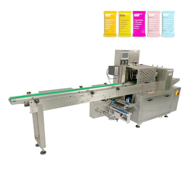 Full Automatic Chocolate Bar Flow Packing Machine Wrapping Line 304 SS CE