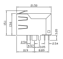 JG2014A61R Magnetic RJ45 Jack 10/100/1000Mbps Female Connectors LINK-PP