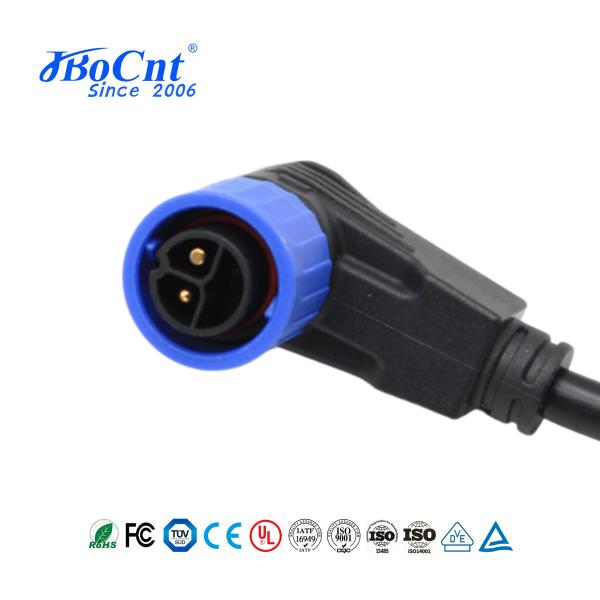 Self Locking Plug M20 2+0 Pin Electric Waterproof LED Light Connector Car Lithium Battery Connector