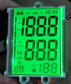 Custom LCD Display 4 Digit Segment TN LCD Panel with HTN LCD Display and 3.0V Voltage for Sphygmomanometer