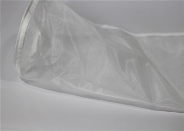 100 300 Micron Food Grade Fabric Nylon Filter Bag White Color Post Heat Setting