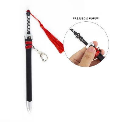 Sword Art Online Yuuki Zinc Alloy Automatic Eject Mini Sword Keychain