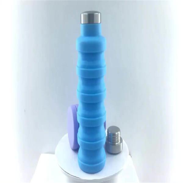 Retractable Design Large Capacity Silicone Sports Water Bottle for Outdoor Activities
