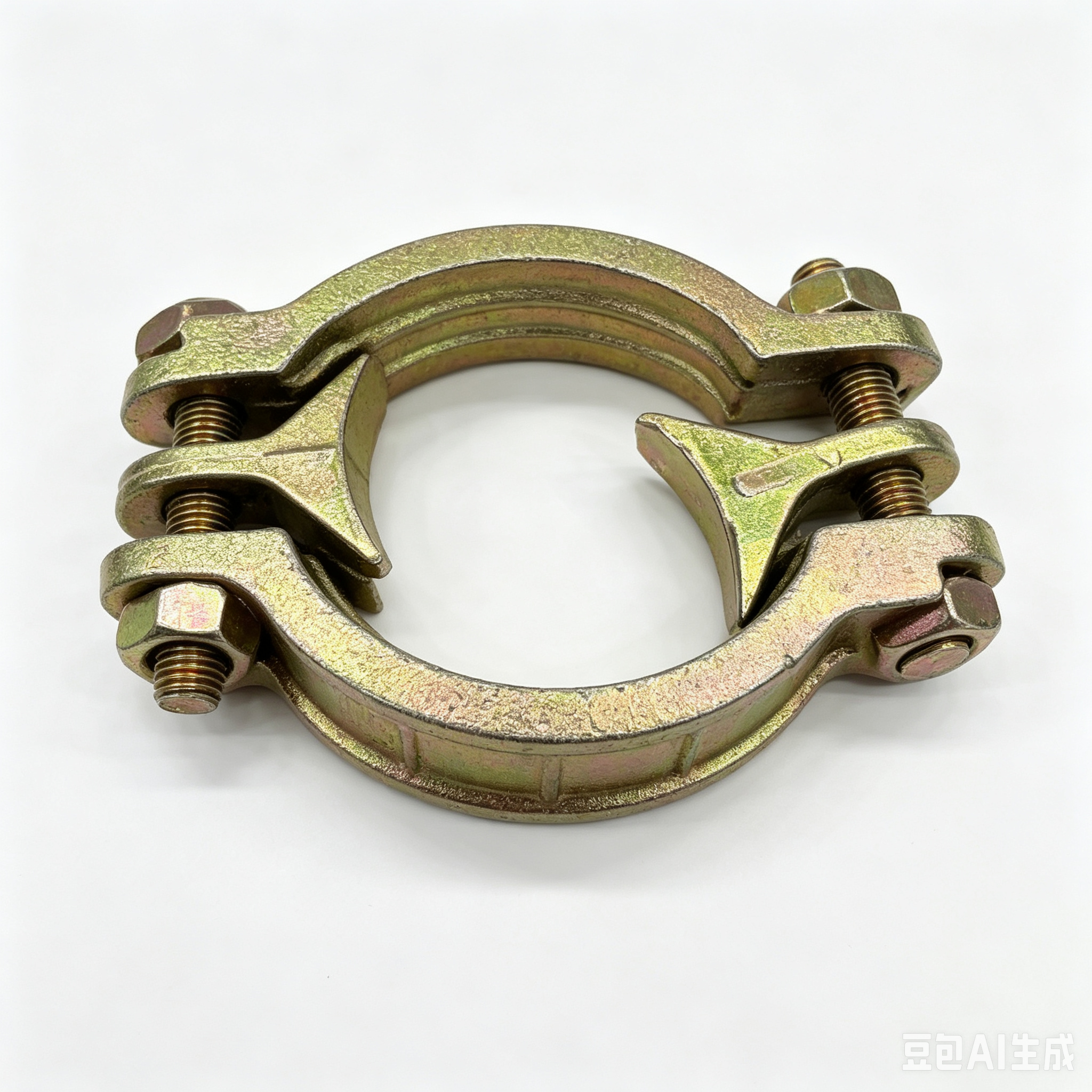 Heavy duty double bolt Malleable iron cast steel metal hose clamp