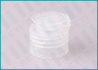 Transparent 24mm Flip Top Cap / Plastic Bottle Closures For Face Care Products