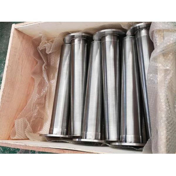 Titanium Wedge Wire Strainer , Wedge Wire Screen Filter 200 Micron Length 890mm