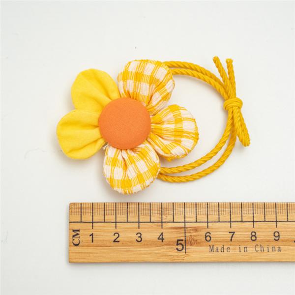 Handmade DIY elastic accessories Children's floral plaid hair rope girl cute cartoon baby hair bow rubber band