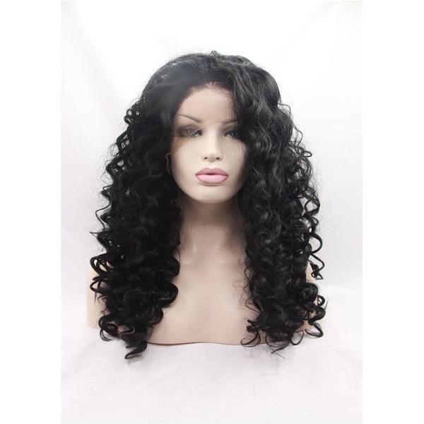Wholesale Price Deep Wave Synthetic Lace Front Wigs For Afro Women