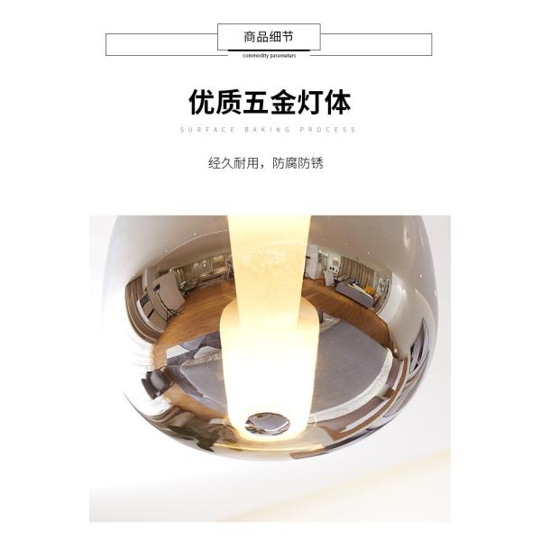 Chrome gold pendant light Glass Art luxury living room Restaurant Bar Dusk Dawn Pendant Light(WH-GP-146)