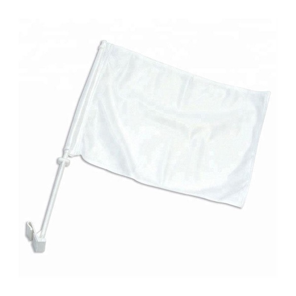 Plain Polyester Sublimation Blank Car Flags 30*45cm Custom Printed