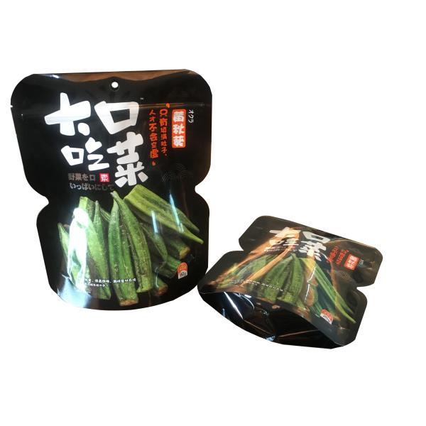 sustainable metalized stand up plastic bag eco friendly packaging for dried fruits and vegetables