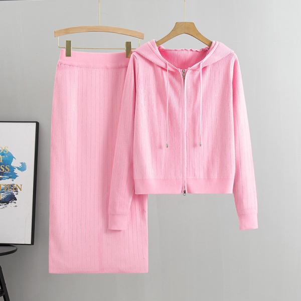 Stay Cozy and Fashionable with Women s Sweaters in Top And Skirt Set Style Hot diamond cardigan jacket for women