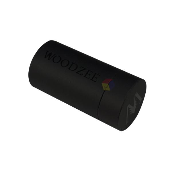 Tubo de papel de embalaje de regalo redondo negro mate ecológico personalizado para aceite esencial