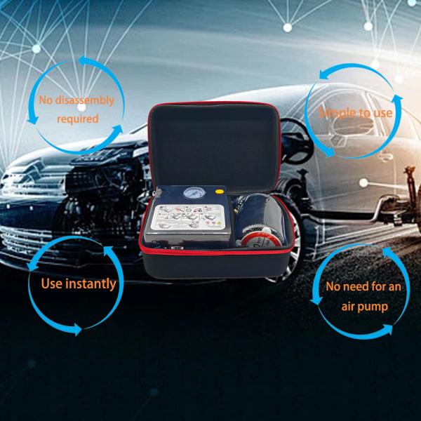 Flat Tire Repair Kit with Air Compressor for Car, Motorcycle, ATV, Jeep, Truck, Tractor Flat Tire Repair  10 Min Fix