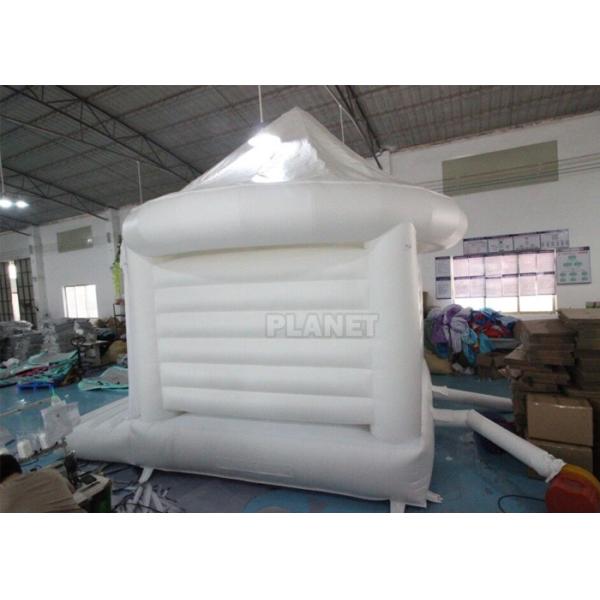 5M Inflatable Commercial White Jumping Bounce House For Rental