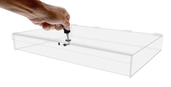 Clear Acrylic Single Lock Medical Box with Keys, 13 x 6.5 x 5.5 Medium for Medical Storage of Supplies Medications