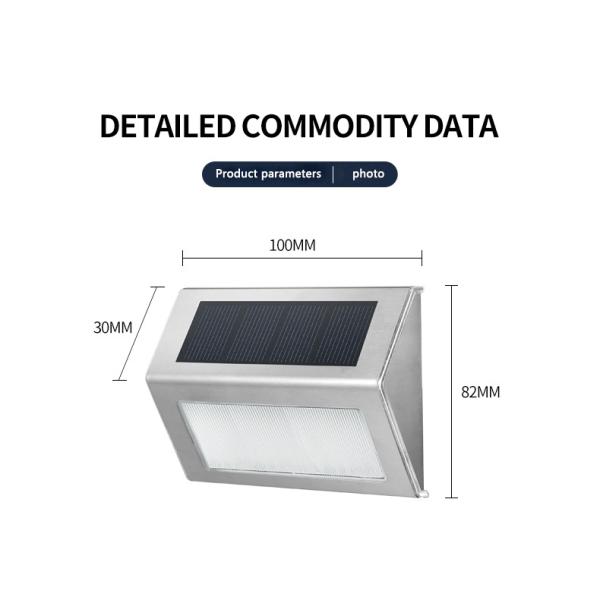 Waterproof Solar Light Power Stair LED Solar Step Fence Lights for Garden Yard Pathway