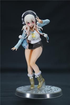 Decorative Adult Anime Figures , Japanese Toy Figures With Base Navy Style