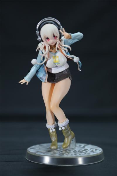 Decorative Adult Anime Figures , Japanese Toy Figures With Base Navy Style