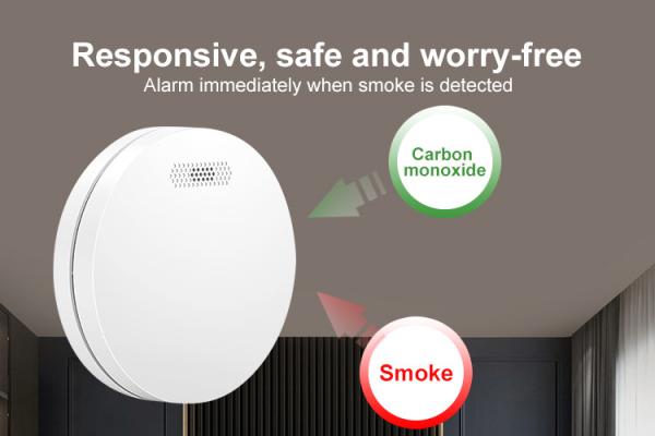 3 Years Battery Wireless Interconeted Smoke Alarms Detector Smok Alarm With ABS Material