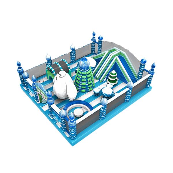 Ice - themed Inflatable Playground with Baymax