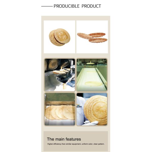 Custom Automatic Wafer Production Line 35 Pieces 5 Meters Long Baking Tray