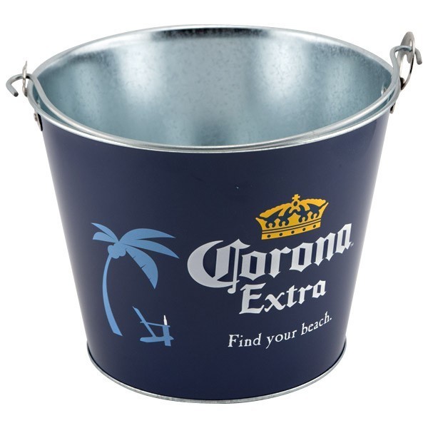DADI 5L Round Metal Tin Ice Bucket With Custom Logo for 6 Bottles Beer