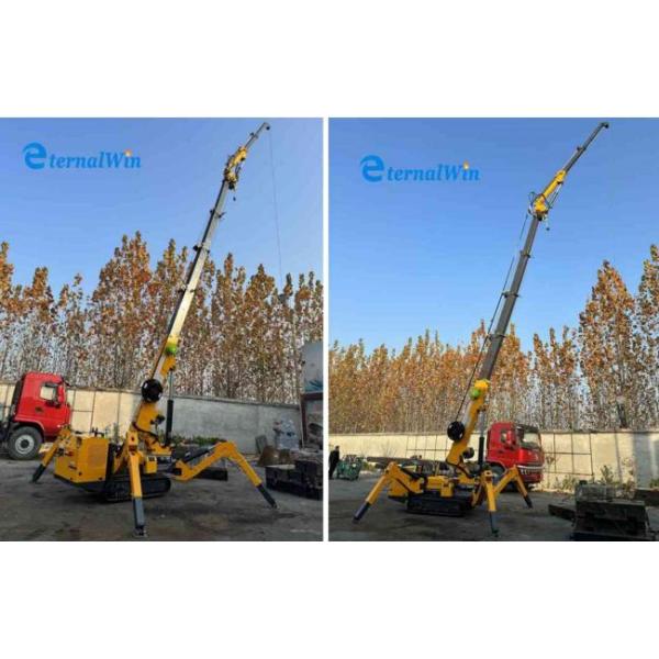 Желтый цвет двигатель типа 3тон строительный мини-пауковой кран с Fly Jib