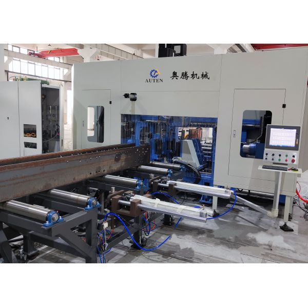 New CNC Beam Drilling Cutting Milling Production Line For Steel H-Beam Structure