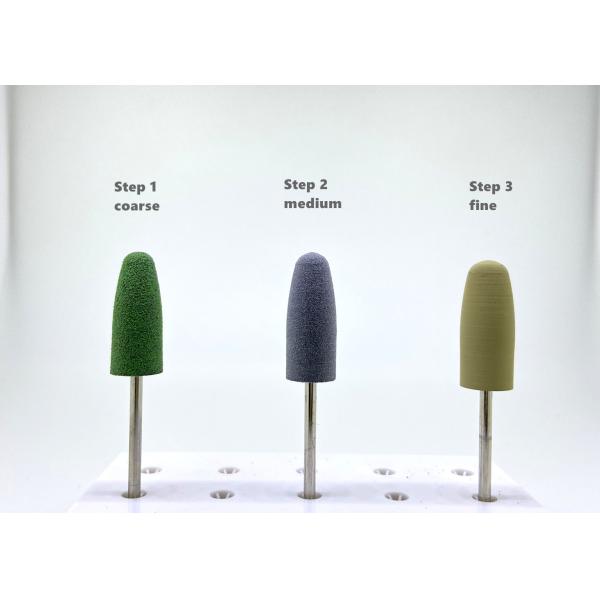 Ruedas dentales de la goma de silicona de 2.35m m que ajustan a Diamond Acrylic Burs For Dentures