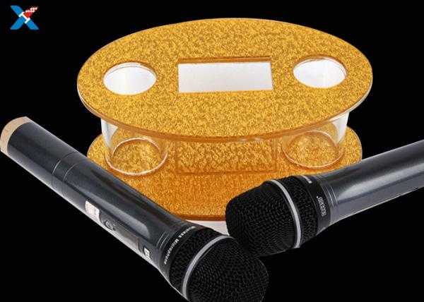 High Grade Acrylic Display Rack Wireless Microphone Stand Corrosion Resistance