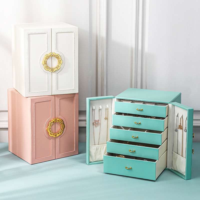 Customizable Box Dimensions Jewelry Boxes Featuring 600 to 1800gsm Material Thickness and Suede Insert for Jewelry Cases