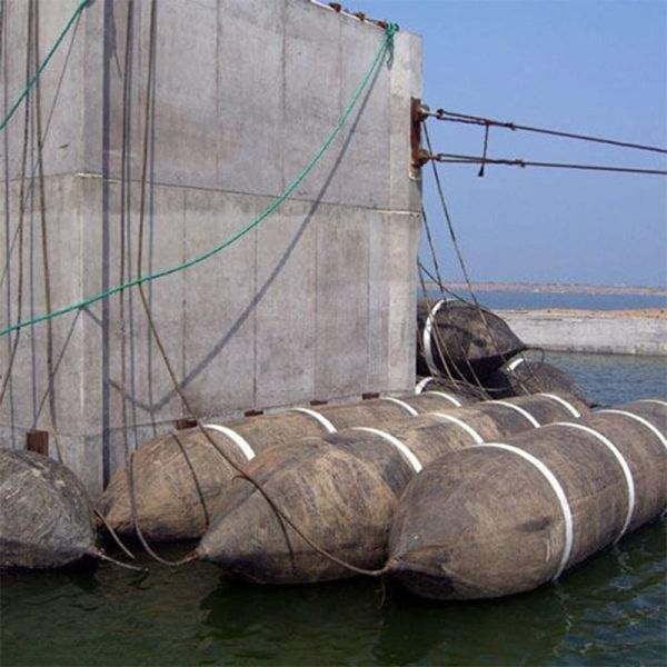 Inflatable Marine Airbag with Large Buoyancy and Flexible Structure for Safe Slipway Operation