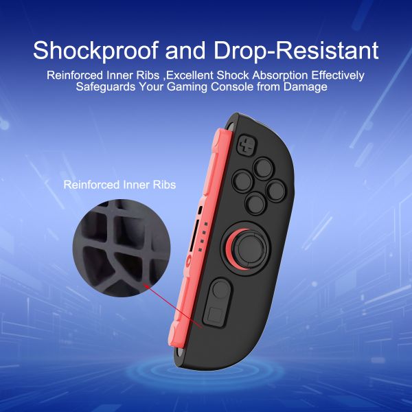 Full-Cover Anti-Slip Grip Case for Nintendo Switch 2 Joy-con Controller  with Side Protection Enhanced Fit & Comfort