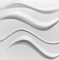 Painéis de parede 3D interiores brancos superfície lisa folhas de revestimento de PVC