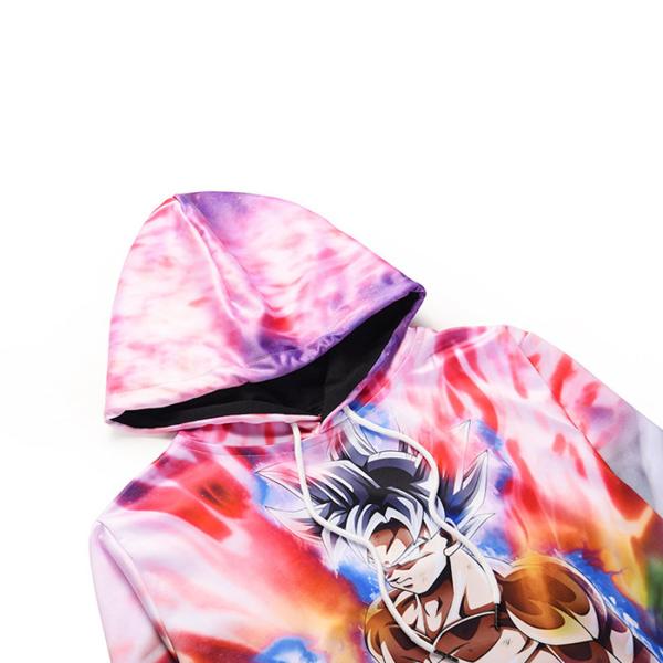 SGS Custom Anime T Shirts Round Neck Hoodie With Front Pocket /  3D Printed Sweatshirts