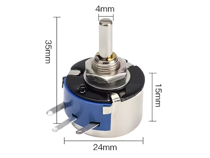 Однокруглый WX14-12 3W Wirewound Potentiometer 1K 2K2 3K3 4K7 20K 10K 22K 100R 470R