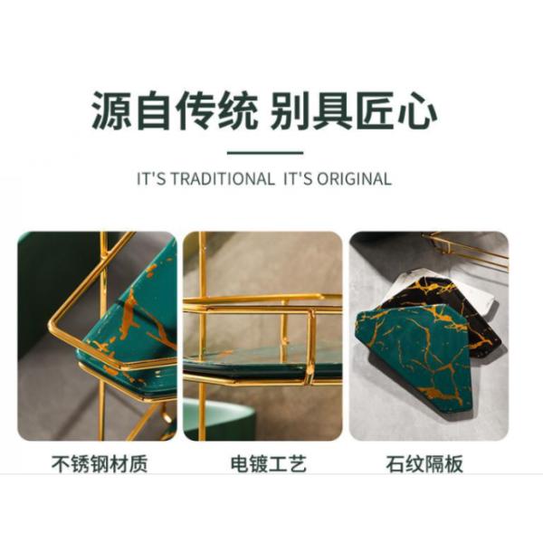 Stainless Steel 3 Tier Triangle Storage Rack , 3KG Cosmetics Storage Rack