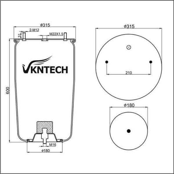 Езда воздуха CONTITECH 942MB скачет W01-M58-8611 для цапфы 1R14-700 подъема