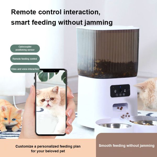 Automatic Pet Feeder Scheduled Smart Dog Cat Food Dispenser with Voice Recorder