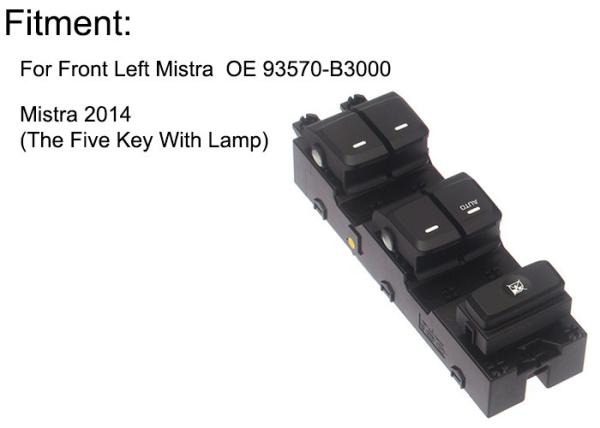 Front Left Hyundai Electric Window Switch Replacement For MISTRA Five Key