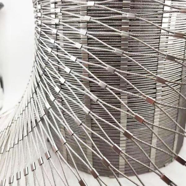 1mm Stainless Steel Cable Mesh  Hole Size 7 × 7 7 × 19 1 × 19cm Strong Flexible