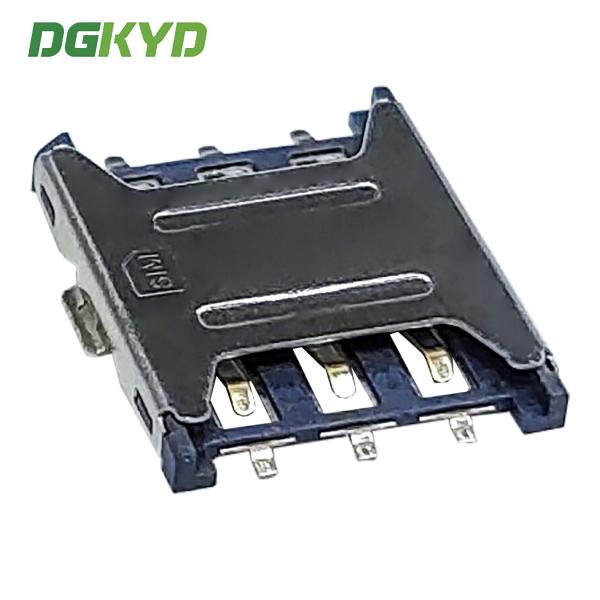 Détenteur de carte NANO-SIM NO-PUSH 1.35H avec pilier adapté aux produits électroniques DGKYDSIM135H6A6A2Y3WSC286