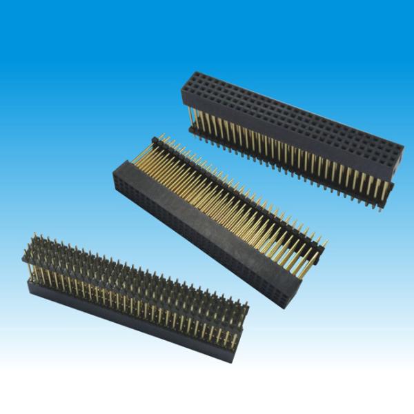 Triple Row 2 Pin Header Connector Female H 6.35 Straight Type For PCB